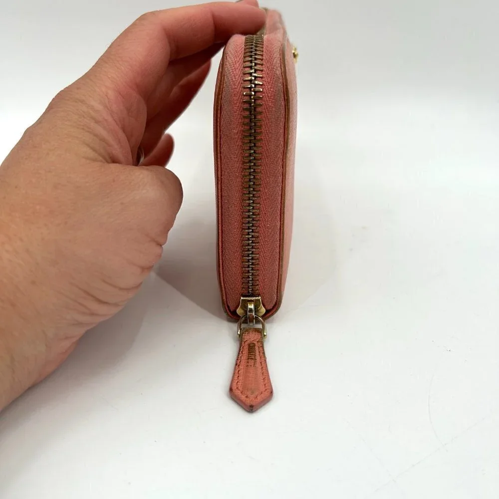 FENDI Light Barbie Pink Leather Full Zip Luxury Designer Long Wallet